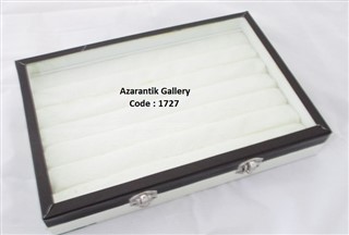 جعبه انگشتر نفیس چوبی+ شیشه ای  1726
