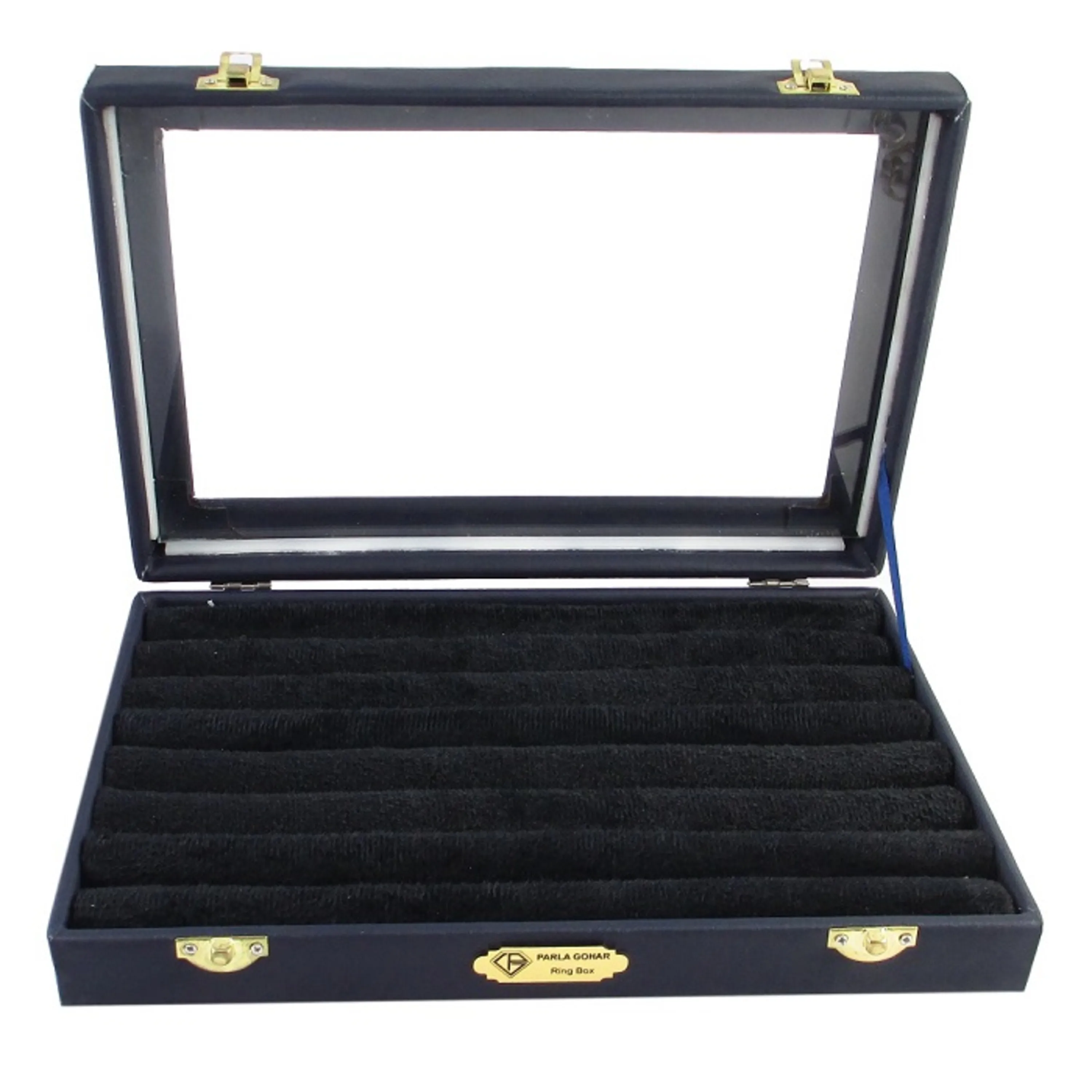 جعبه انگشتر 80 عددی مدل مشکی شرکت پارلا گوهر کد 2042